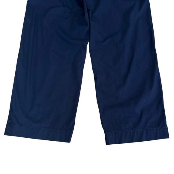 BANANA REPUBLIC Navy Blue Poplin Straight Leg Pants Modern Basic Casual Chic 8 - Picture 8 of 14